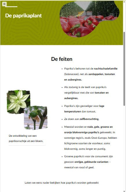 Inleiding tot IPM en teelt van paprika (PEPBNL1124)