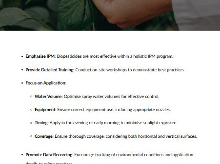 Biopesticide application microlearning (BAPAEN0425)
