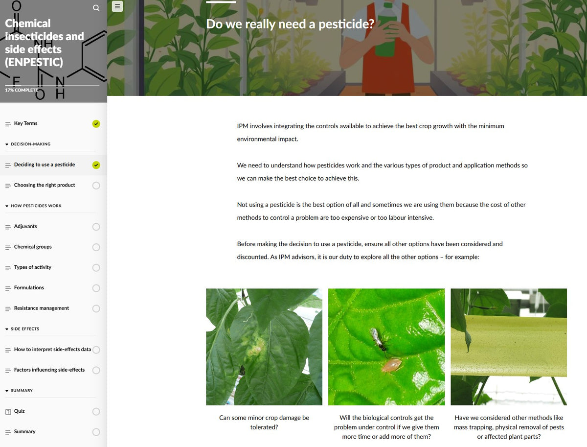 Chemical pesticides and side effects (CHMAEN0425) – Biobest Academy