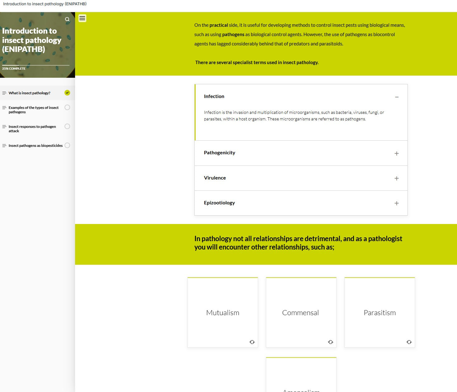 Introduction to insect pathology (IPTBEN0923)