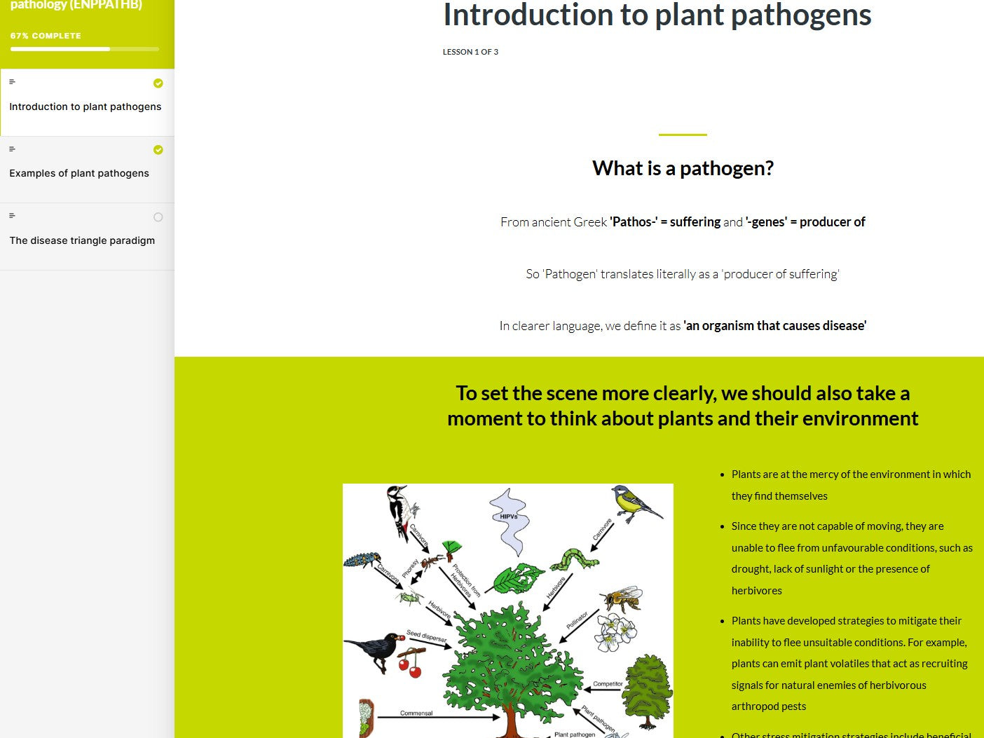 Introduction to plant pathology (PPTBEN0923)