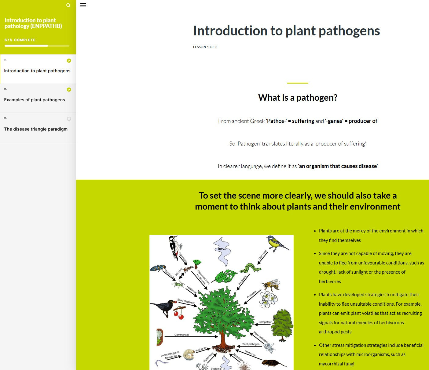 Introduction to plant pathology (PPTBEN0923)