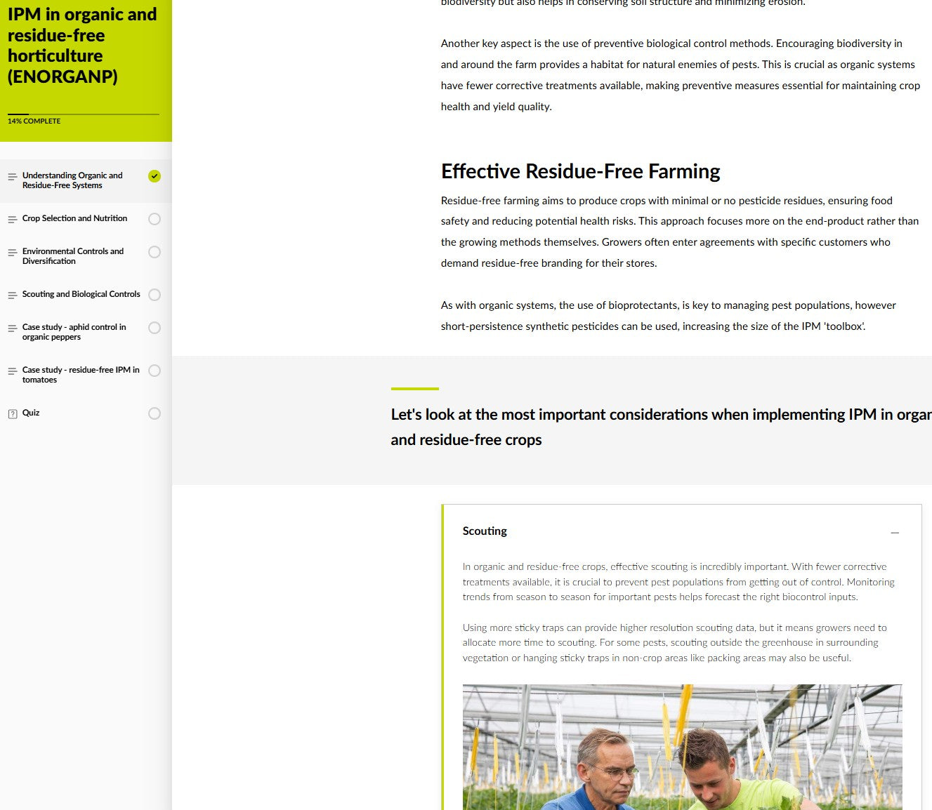 IPM in organic and residue-free crops (ORGAEN0425)