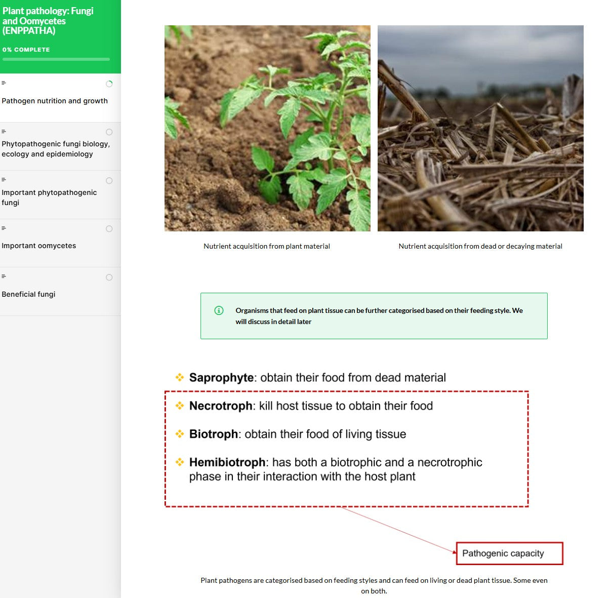 Plant pathology: fungi and oomycetes (PPTAEN0923)