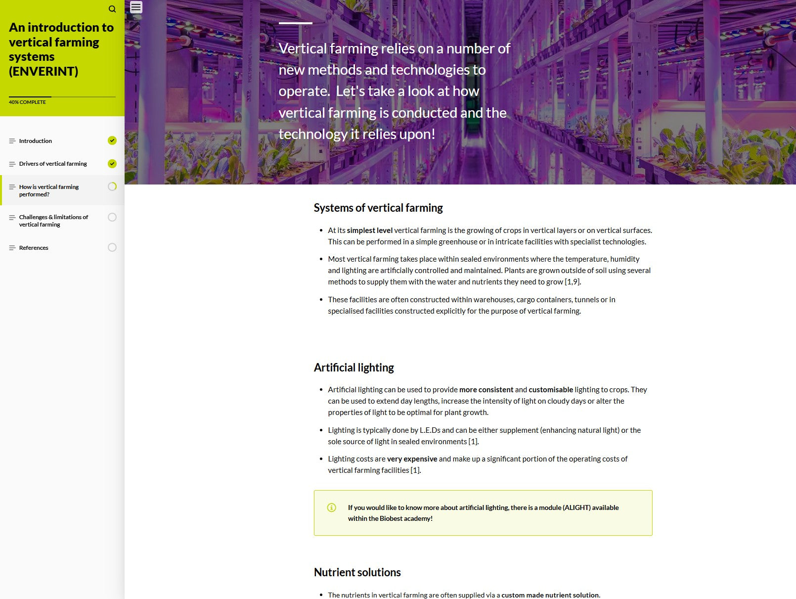 Vertical Farming (VFMBEN0923)