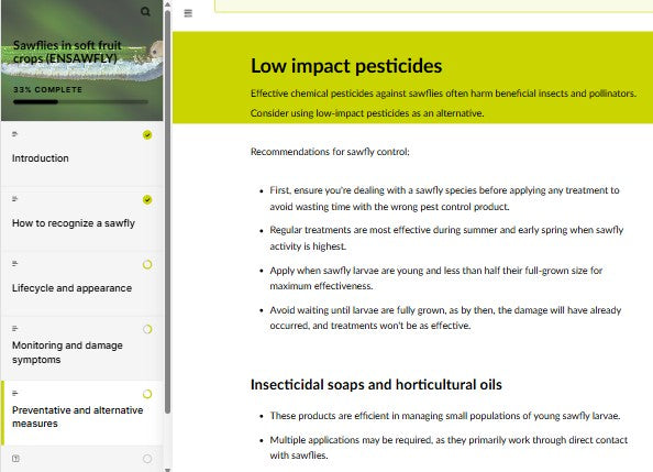 Sawflies on soft fruit crops (SAWAEN0324)