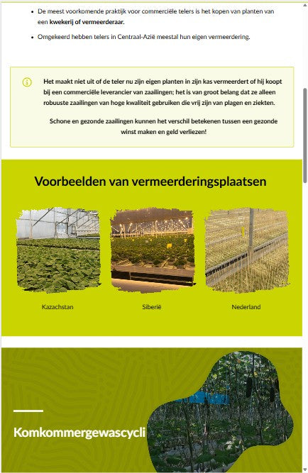 Inleiding tot IPM en teelt van komkommer (CUCBNL1124)